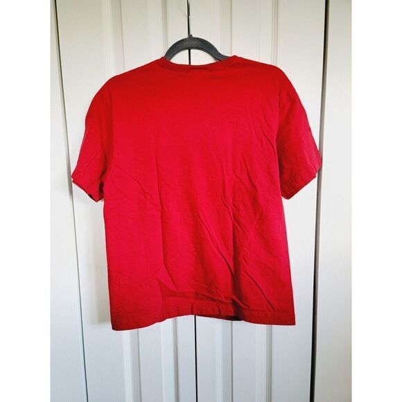 Top Stitch M Red Cat Love T-Shirt Women's Embroidered‎ Vintage SS - Picture 2 of 4